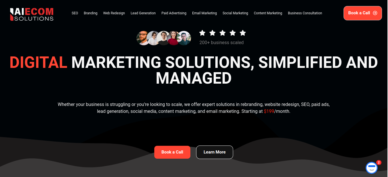 AIECOM Solutions: Digital Marketing Website